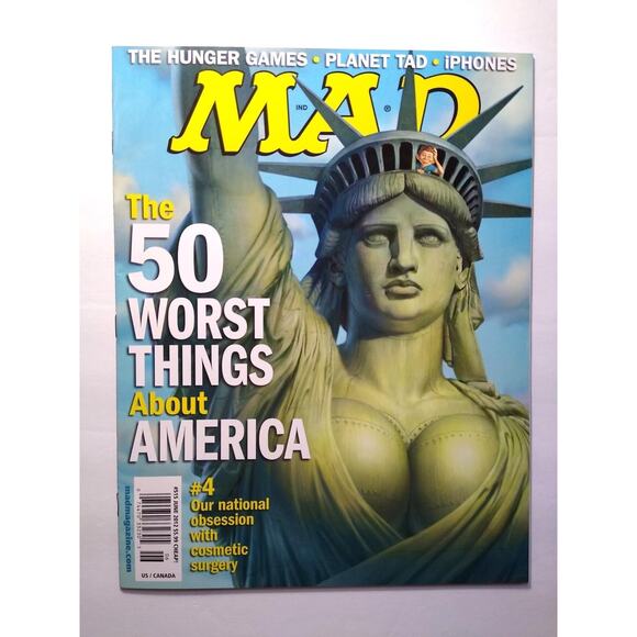 MAD Magazine June 2012 # 515 The Hunger Games Planet Tad IPhones Parody Spoof - Picture 1 of 5